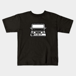 Toyota Land Cruiser FJ40 White Outline Kids T-Shirt